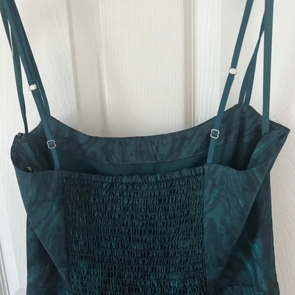 WHBM * POCKETS! * Dip Dye Fit-And-Flare Dress ELASTIC BACK, ADJUSTABLE STAPS 14 - Picture 5 of 11